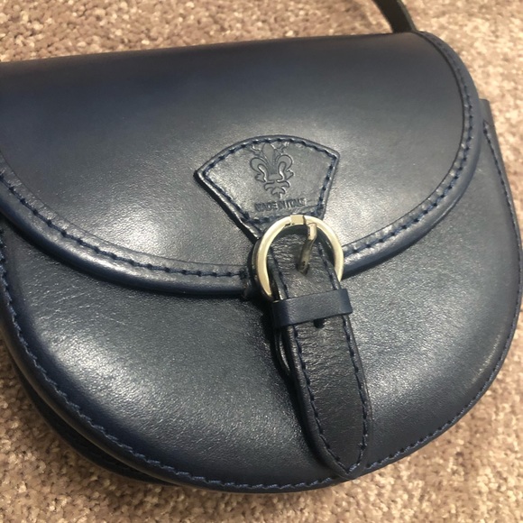 Made in Italy Vintage Blue Crossbody Purse - Picture 2 of 6